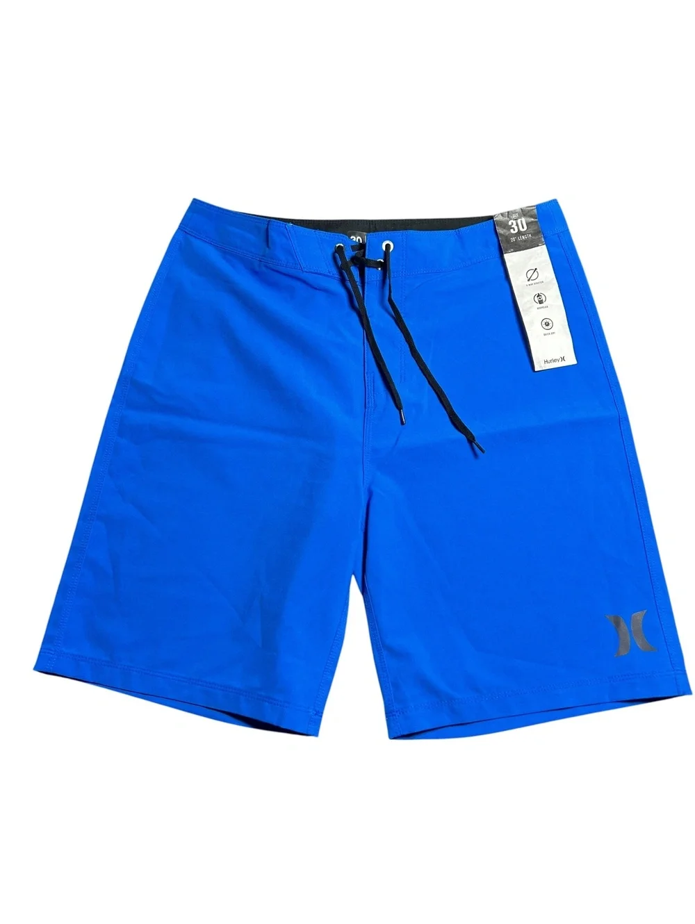 HURLEY men’s blue board beach shorts size 30 quick dry lightweight NWT